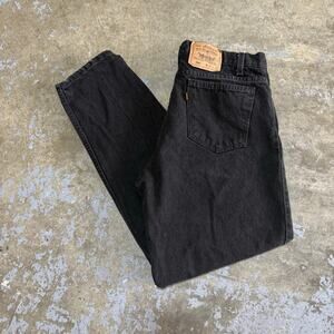 Vintage Levi’s OrangeTab 550 Relaxed Tapered Jeans Black Made In USA